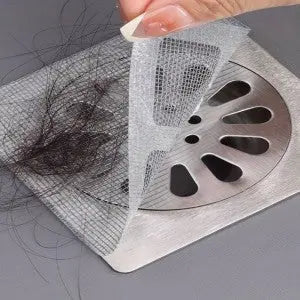 Disposable Drain Filter Stickers – Anti-Clog Hair Catcher Mesh for Bathroom, Kitchen & Shower Drains (PACK OF 10)