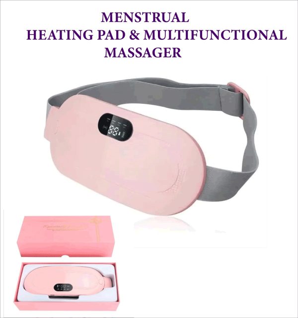 Portable Menstrual Heating Pad & Period Pain Relief Belt – Wearable Heated Belly Wrap with 3 Heat Levels and 4 Vibration Massage Modes for Cramps | TRYNDZI