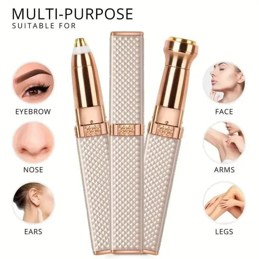 Rechargeable Facial Hair Remover for Women – Painless Eyebrow, Face &amp; Body Hair Trimmer