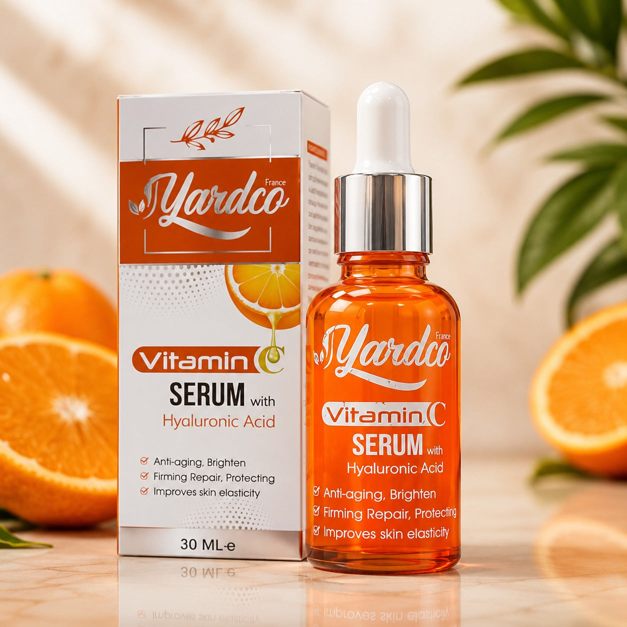 Vitamin C Face Serum with Hyaluronic Acid – Brightening, Anti-Aging &amp; Hydrating Skin Repair Formula (30ml)