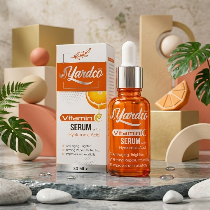 Vitamin C Face Serum with Hyaluronic Acid – Brightening, Anti-Aging &amp; Hydrating Skin Repair Formula (30ml)