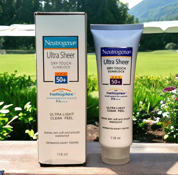 Neutrogena Ultra Sheer Sunblock Liquid SPF 50+ (118ml) – Lightweight Broad Spectrum UVA/UVB Non-Greasy Daily Facial Sunscreen | TRYNDZI