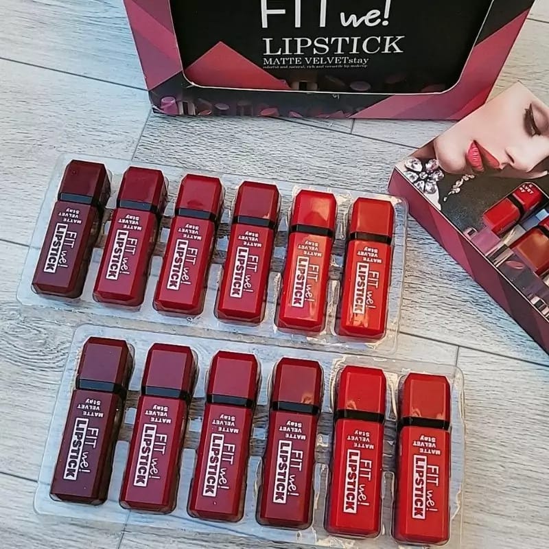 Crimson Vault 6 Pcs Matte Velvet Lipstick Set – Long Lasting Creamy Red Lip Color Collection, Transfer-Resistant Highly Pigmented Lipstick Kit | TRYNDZI