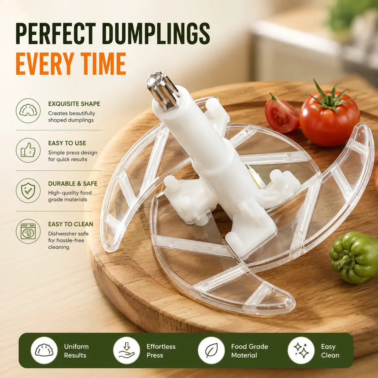 2LML Manual Food Chopper – Stainless Steel Push Chopper for Vegetables, Garlic, Onions, Herbs & Meat
