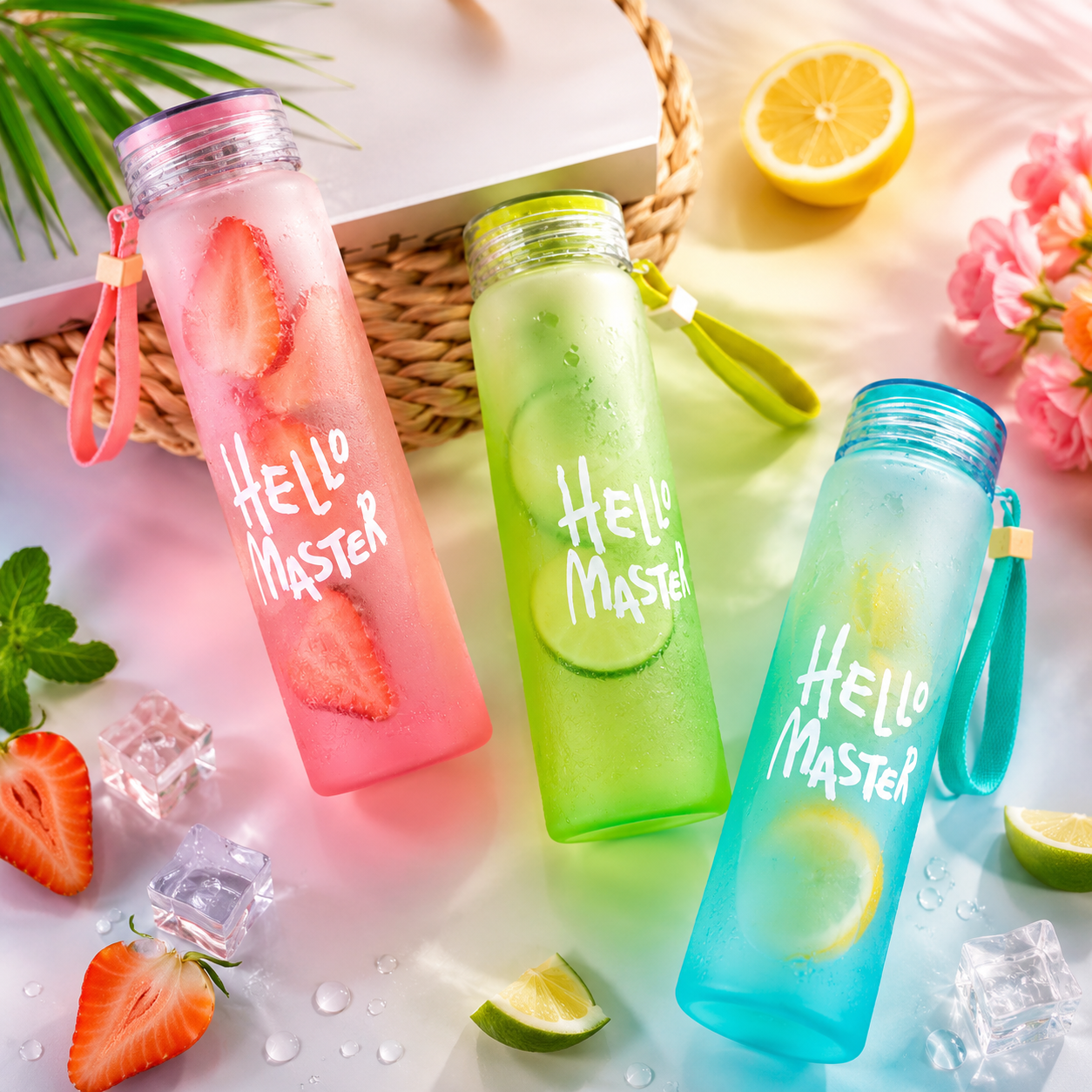 Premium Frosted Water Bottle – BPA-Free Leak-Proof Reusable Drinking Bottle for Gym, School, Office & Travel