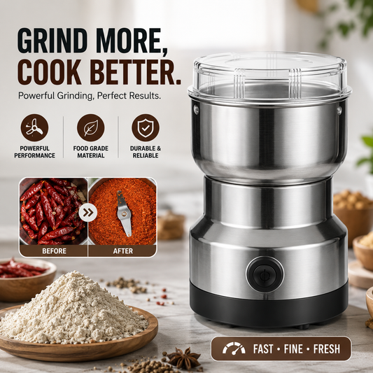 Premium Electric Spice & Coffee Grinder – Stainless Steel High-Speed Dry Food Grinder for Herbs, Spices & Nuts