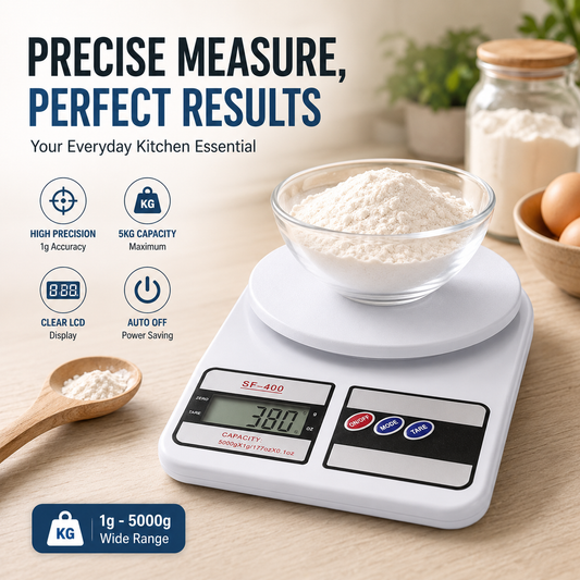 SF-400 Digital Kitchen Weighing Scale – High Precision Electronic Food Scale with LCD Display (Up to 10KG)