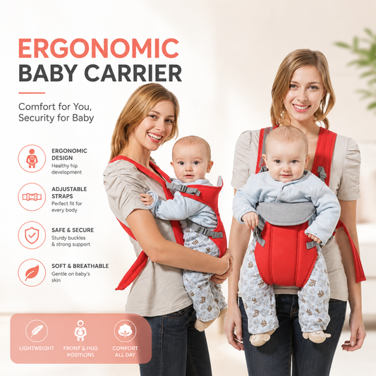 Ergonomic Baby Carrier – Adjustable Infant Front Carrier with Waist Support for Newborns &amp; Toddlers