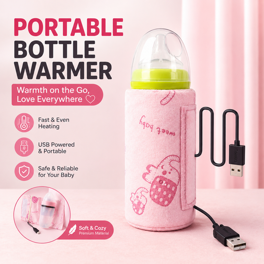 USB Baby Bottle Warmer Sleeve – Portable Milk Heating Cover for Baby Feeding Bottles