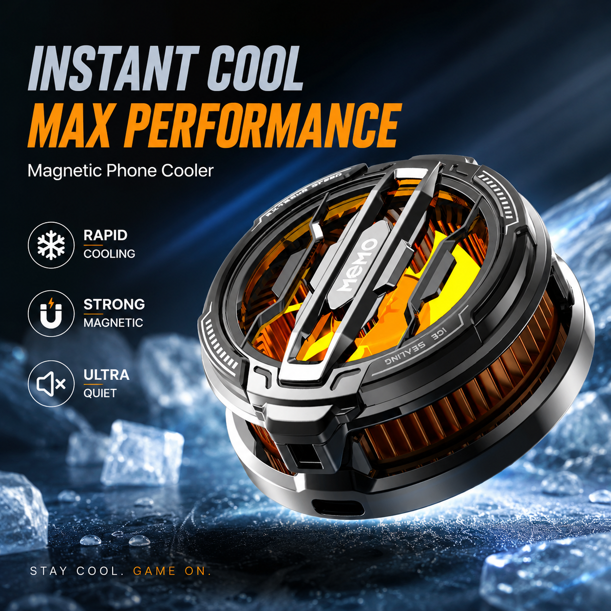 Magnetic Mobile Phone Cooler – Ultra-Quiet Semiconductor Cooling Fan for Gaming &amp; Live Streaming