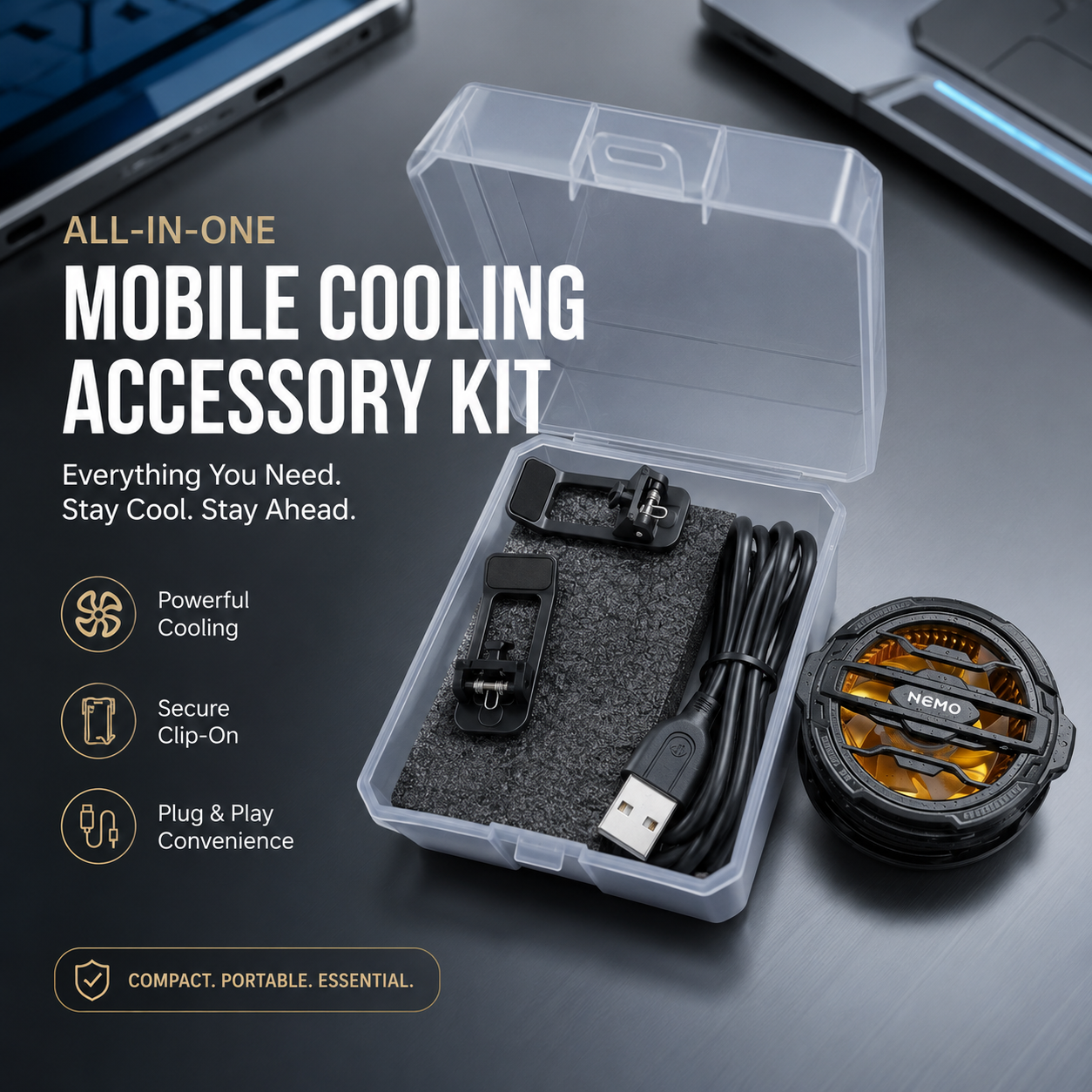 Magnetic Mobile Phone Cooler – Ultra-Quiet Semiconductor Cooling Fan for Gaming &amp; Live Streaming