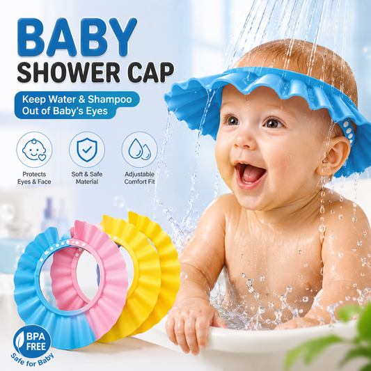 Baby Shampoo Shower Cap – Adjustable Waterproof Bath Visor for Tear-Free Hair Washing