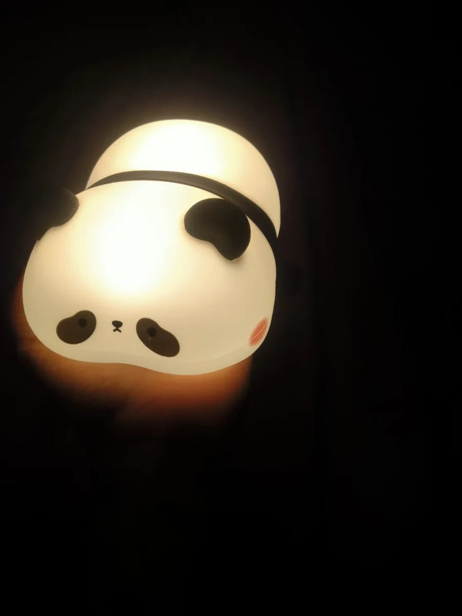 AeroLume Rechargeable Panda Night Lamp – Cute Squishy Silicone Touch Sensor LED Nursery Light for Kids Room and Aesthetic Bedroom Decor | TRYNDZI