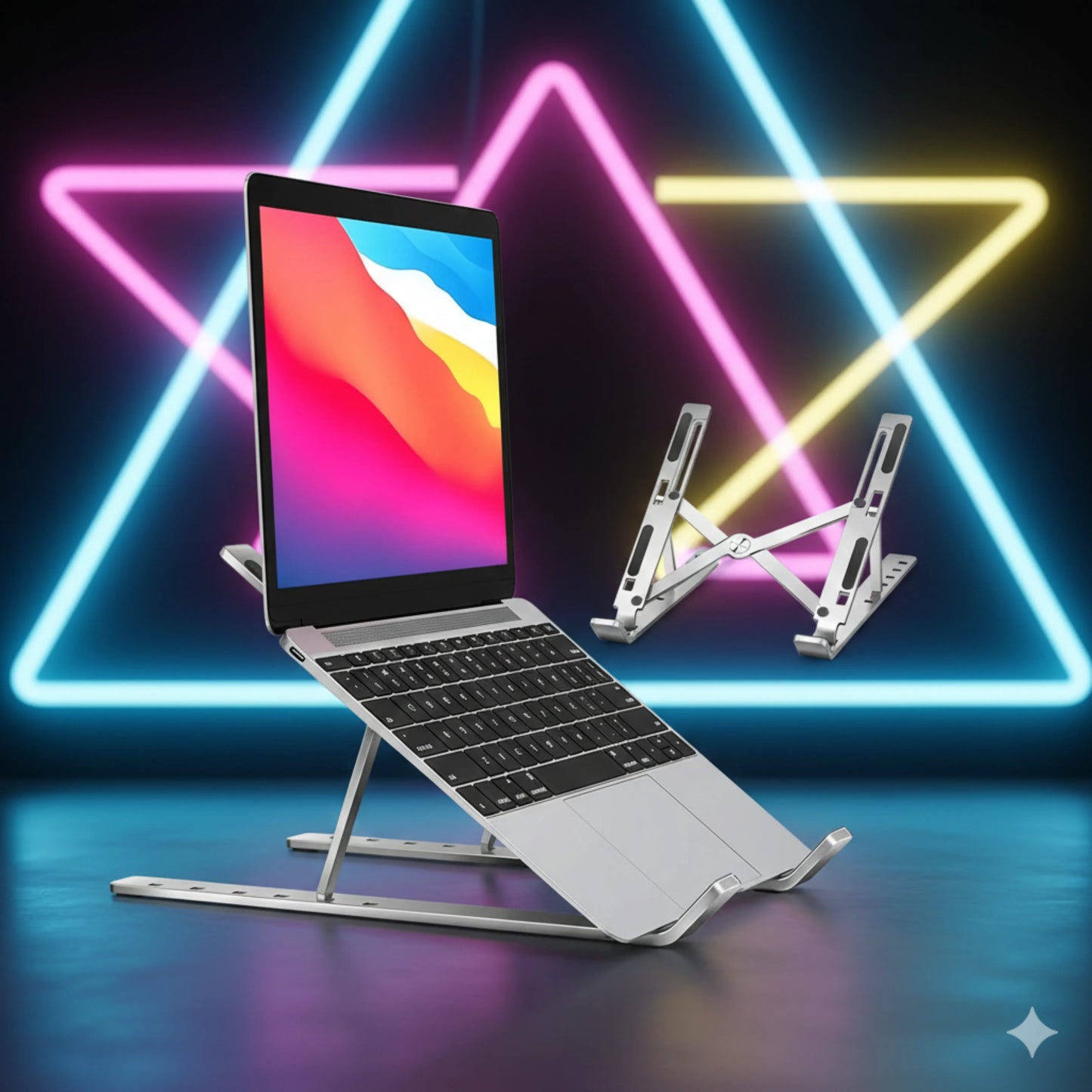 Speed-X Aluminium Laptop Stand | 6-Angle Adjustable Foldable Heavy Duty 16"