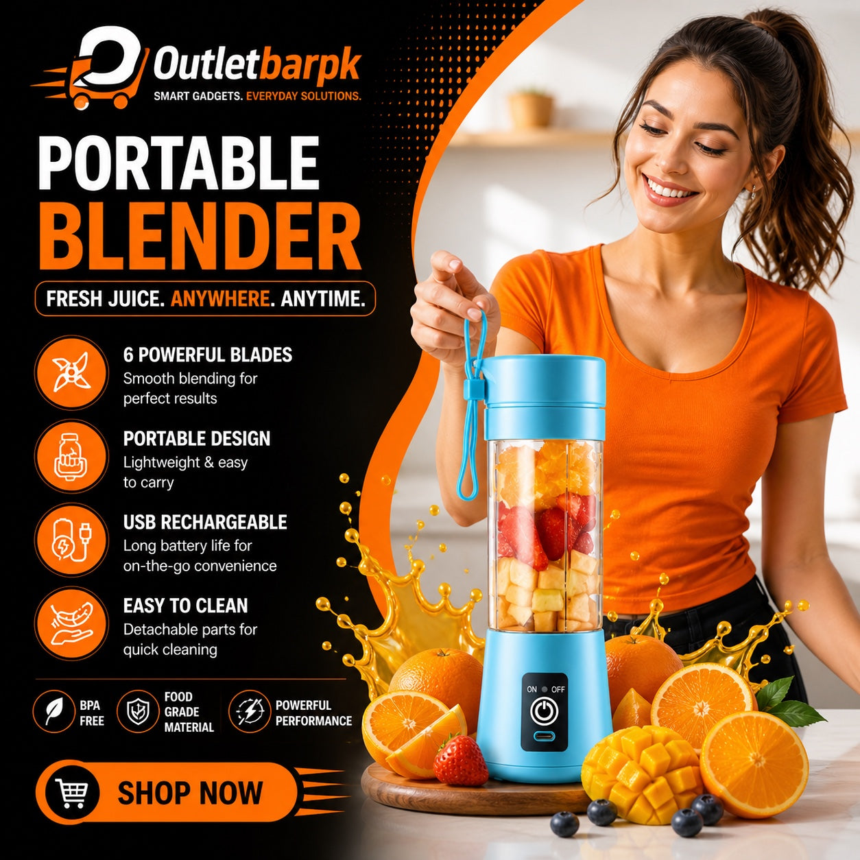 Electric USB Juicer Blender Portable