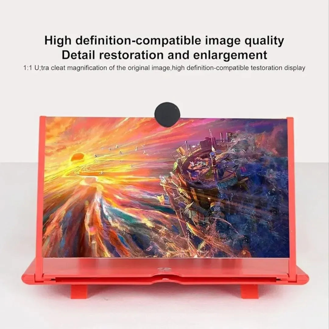 8 Inch F1 3D Mobile Phone Screen Magnifier HD Video Amplifier Stand Bracket with Movie Game